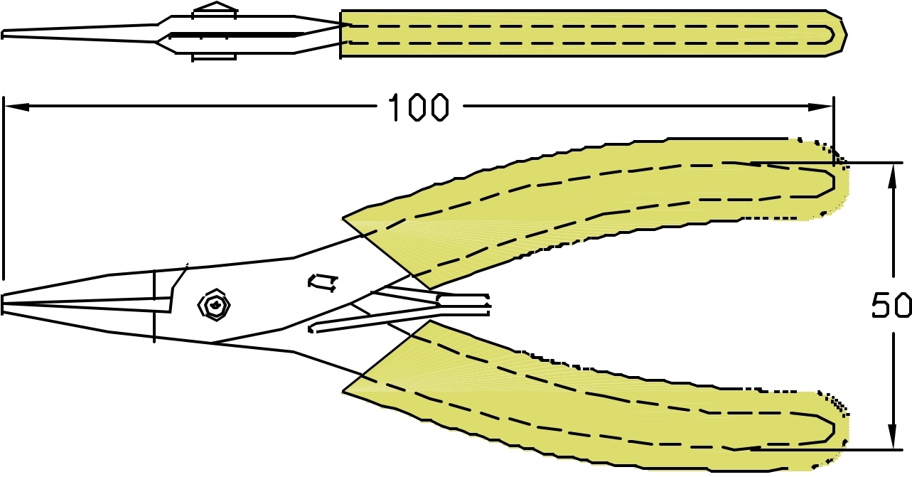 שפיץ פלייר מקצועי לאלקטרוניקה DURATOOL PROSKIT 908-501B 1PK-501B